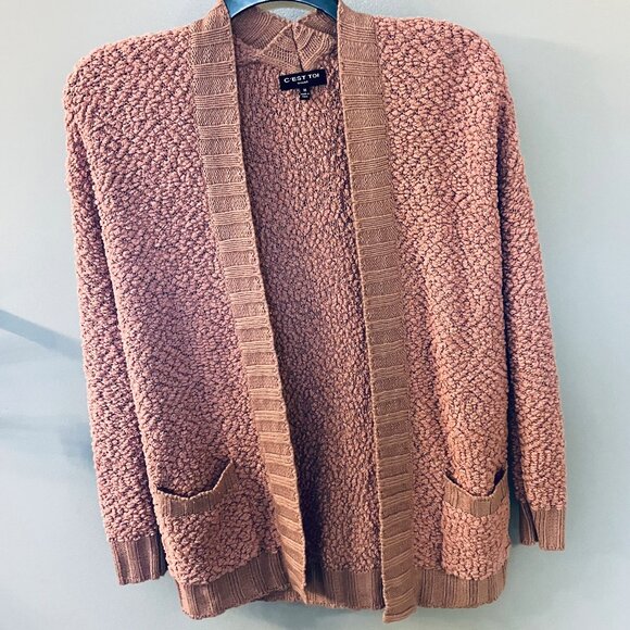C'est Toi Tricot Sweaters - C'est Toi Tricot Open Front Cardigan Sweater Dusty Pink Size Medium🙂